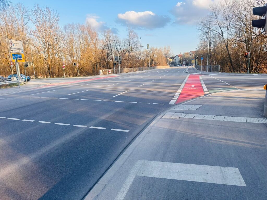Kreuzungsbereich zwischen Luitpoldbrücke und Hochtrasse